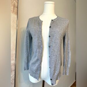 Tommy Hilfiger Grey Cotton Cashmere Cardigan Women’s Classic Preppy